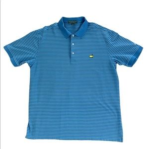 Masters Collection Size XL blue with white stripes polo